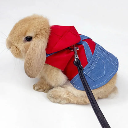 Tenue de veste en jean lapin