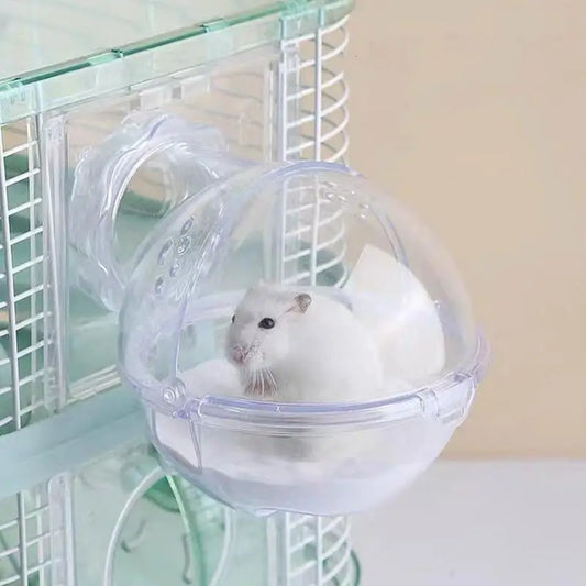 Bol de bain transparent amovible pour hamster