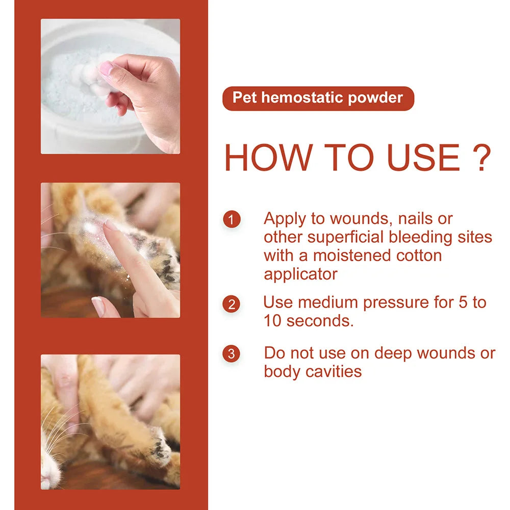 Safety Blood Stopper Dog,Cat,Puppy Hemostatic Powder