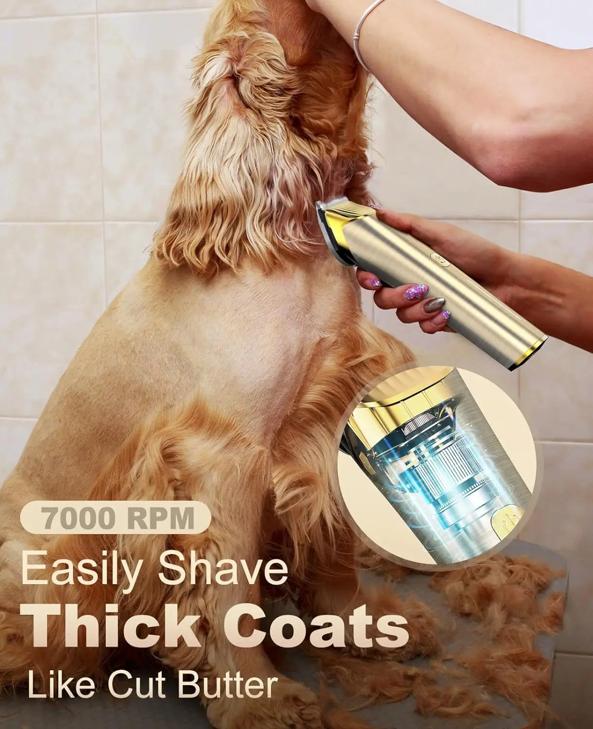 Oneisall Dog Clippers for Grooming Heavy Thick Coat